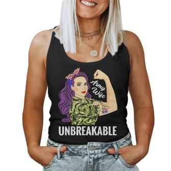 Army Wife Unbreakable For Women Military Husband Women Tank Top | Mazezy