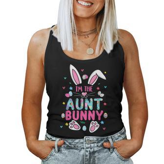 Im The Aunt Bunny Happy Easter Cute Aunt Bunny Lover Women Tank Top | Mazezy