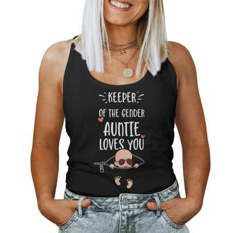 Aunt Keeper Of The Gender Auntie Loves You - Pregnancy Women Tank Top | Mazezy