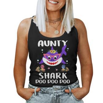 Aunty Shark Mothers Day Gift Idea For Mother Wife Women Tank Top Basic Casual Daily Weekend Graphic - Seseable