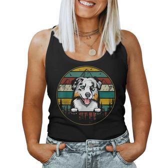 Australian Shepherd Dog Fathers Day Xmas For Dad Mom Women Tank Top Basic Casual Daily Weekend Graphic - Seseable