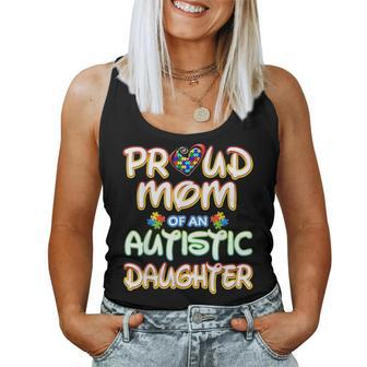 Autism Awareness Family Proud Mom Of Autistic Daughter 2977 Women Tank Top Basic Casual Daily Weekend Graphic - Seseable