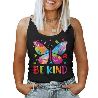 Autism Awareness Kindness Butterfly Be Kind Teacher Women Women Tank Top | Mazezy