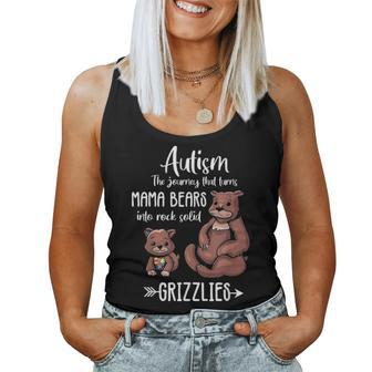 Autism Awareness Mama Bear Autism Super Hero Mom Gift Women Tank Top Basic Casual Daily Weekend Graphic - Seseable