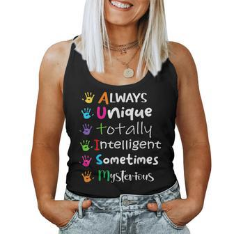 Autism Awareness Support Autism Kids For Mom Dad Women Tank Top Basic Casual Daily Weekend Graphic - Seseable