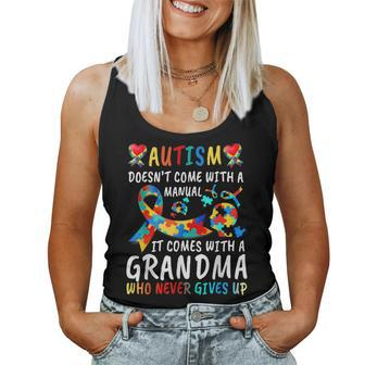 Autism Doesnt Come With A Manual Grandma Love Autistic Kids Women Tank Top | Mazezy
