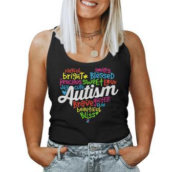 Autism Heart Autism Awareness Proud Autism Mom Dad Kids Women Tank Top | Mazezy CA