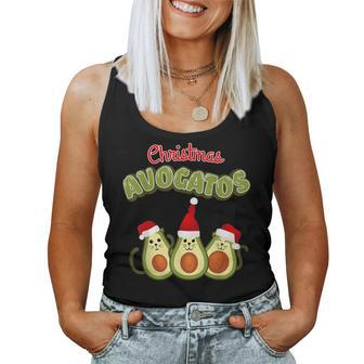 Avogato Vegan Christmas Avocado Cat Design Men Women T Women Tank Top Basic Casual Daily Weekend Graphic - Seseable