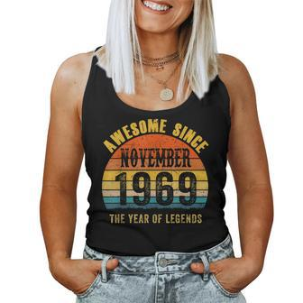 Awesome Since November 1969 50Th Birthday 50 Yrs Old Women Tank Top | Mazezy