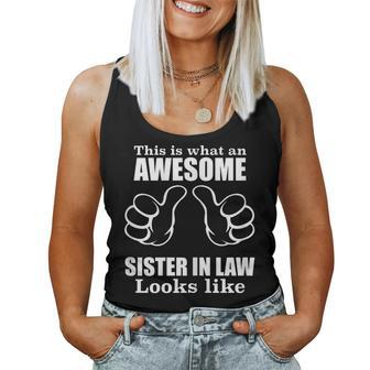 This Is What An Awesome Sister In Law Looks Like Women Tank Top | Mazezy