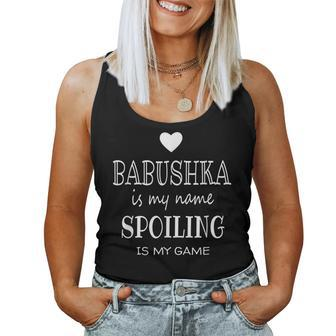 Babushka Is My Name Graphic For Babushka Grandma Women Tank Top | Mazezy