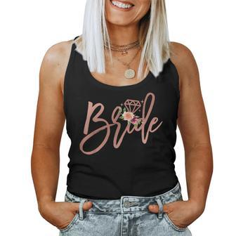 Bachelorette Bride Bridal Wedding Shower Gift Floral Cute Women Tank Top Basic Casual Daily Weekend Graphic - Seseable