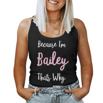 Bailey Name Personalized Custom Women Girl Pink Kids Girly Women Tank Top | Mazezy