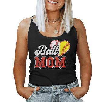 Ball Mom Baseball Softball Parent Women Tank Top | Mazezy