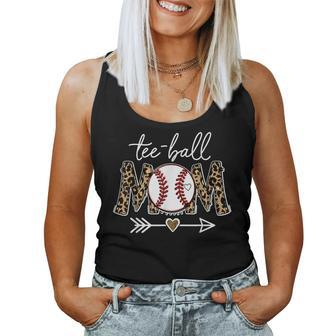  Ball Mom Leopard Funny Tball Mom Baseball Mothers Day  Women Tank Top Basic Casual Daily Weekend Graphic