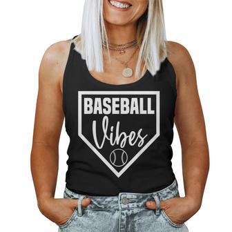 Baseball Inspired Vibes Dirt Sports Mom Distressed Pitch Women Tank Top Basic Casual Daily Weekend Graphic - Seseable