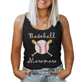 Baseball Mawmaw Grandsons Game Day To Cheer Grandma Women Tank Top | Mazezy