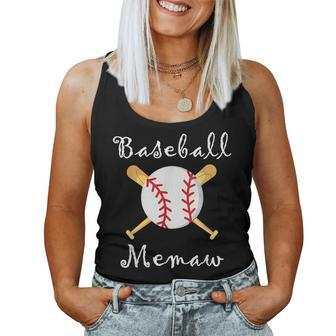 Baseball Memaw Grandsons Game Day To Cheer Grandma Women Tank Top | Mazezy