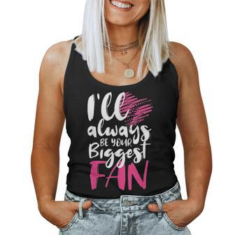 Baseball Mom Biggest Fan Gift Women Tank Top Basic Casual Daily Weekend Graphic - Seseable
