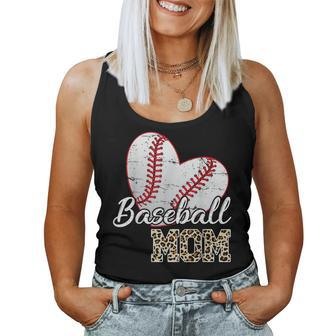 Baseball Mom Leopard Print Baseball Mama Women Tank Top | Mazezy
