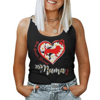 Basset Hound Mom Funny Heart Dog Mothers Day Gift Women Tank Top Basic Casual Daily Weekend Graphic - Seseable