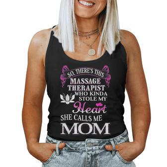 Be A Mom And A Massage Therapist Women Tank Top Basic Casual Daily Weekend Graphic - Seseable