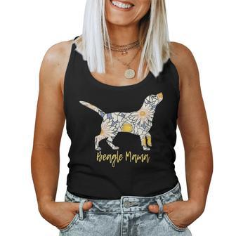 Beagle Mom For Women Cute Daisy Print Women Tank Top Basic Casual Daily Weekend Graphic - Seseable