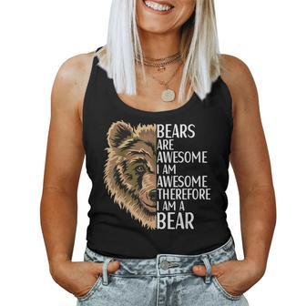 Bear Apparel Grizzly Wildlife Animal For Men Women Kids Women Tank Top | Mazezy