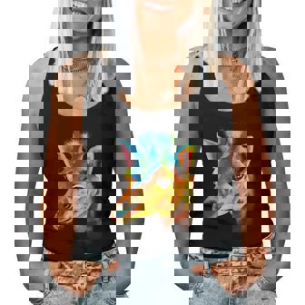 Beautiful Giraffe Looking In Your Eyes Women Tank Top Basic Casual Daily Weekend Graphic - Thegiftio