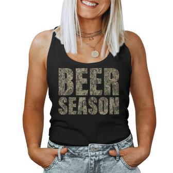 Beer Season 2 - Camo Funny Deer Hunter Hunting Women Tank Top Basic Casual Daily Weekend Graphic - Seseable