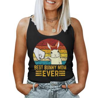 Best Bunny Mom Ever Mom Embroidery Style Women Tank Top | Mazezy