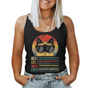Best Cat Mom Ever Fist Bump Mothers Day Gift Women Vintage Women Tank Top Basic Casual Daily Weekend Graphic - Seseable