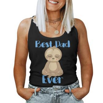 Best Dad Ever Sloth Father Women Tank Top | Mazezy