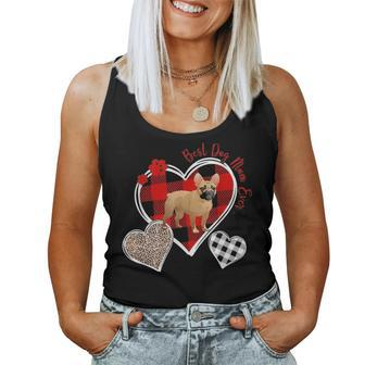 Best French Bulldog Mom Ever Three Heart Bulldog Women Tank Top Basic Casual Daily Weekend Graphic - Seseable