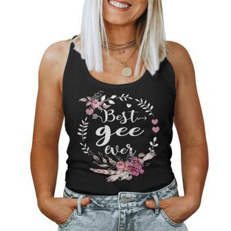 Best Gee Ever Blessed Gee Floral Mothers Day Gift Women Tank Top Basic Casual Daily Weekend Graphic - Seseable