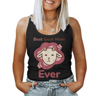 Best Goat Mom Ever Funny Women Tank Top Basic Casual Daily Weekend Graphic - Seseable