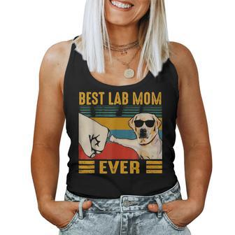 Best Lab Mom Ever Dog Lovers Vintage Gift Women Tank Top Basic Casual Daily Weekend Graphic - Seseable