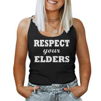 Big Brother Sister Older Respect Your Elders Women Tank Top | Mazezy