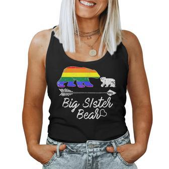 Big Sister Bear Lgbt T Rainbow Pride Gay Lesbian Women Tank Top | Mazezy