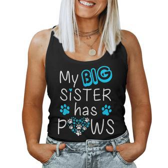 My Big Sister Has Paws Kitty Cat Siblings Women Tank Top | Mazezy