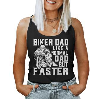 Biker Dad Motorcycle Christmas Or Fathers Day Women Tank Top | Mazezy