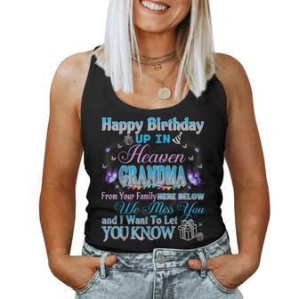 Birthday Up In Heaven For My Grandma We Loving & Missing Her Women Tank Top | Mazezy
