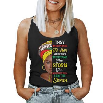 Black History Month African Woman Afro I Am The Storm Women V4 Women Tank Top Basic Casual Daily Weekend Graphic - Seseable