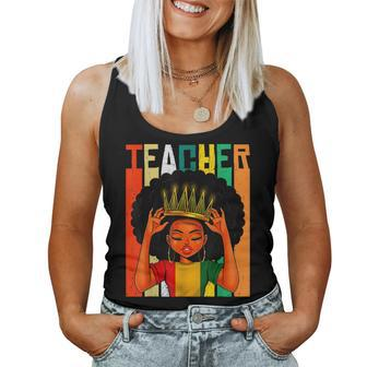 Black History Month Black Teacher Magic Black Queen Africa Women Tank Top Basic Casual Daily Weekend Graphic - Seseable