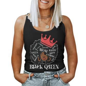 Black Queen Mom Happy Mothers Day Women Tank Top Basic Casual Daily Weekend Graphic - Thegiftio UK