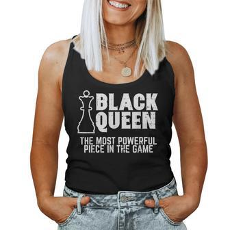 Black Queen Most Powerful Chess African American Women Gift V2 Women Tank Top Basic Casual Daily Weekend Graphic - Seseable