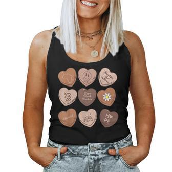 Black Teacher Funny Valentines Day African Pride Sweethearts Women Tank Top Basic Casual Daily Weekend Graphic - Seseable