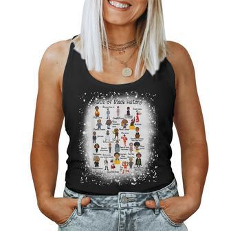 Bleached Abcs Of Black History Month Pride Women Men Teacher Women Tank Top Basic Casual Daily Weekend Graphic - Thegiftio UK