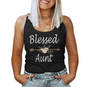 Blessed Aunt Mothers Day Gifts V2 Women Tank Top Basic Casual Daily Weekend Graphic - Seseable