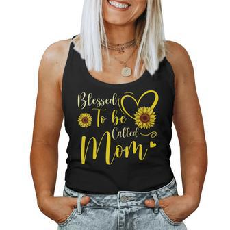 Blessed To Be Called Mom Cute Sunflower Women Women Tank Top | Mazezy
